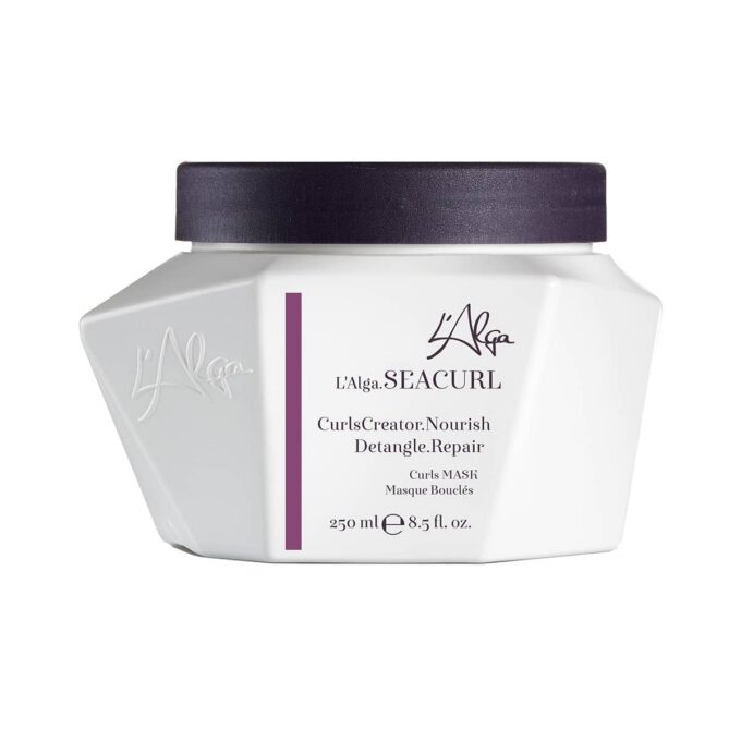 SEACURL atdzīvinošā matu maska lokainiem matiem novērš matu bojājumus, mitrinot un barojot galvas ādu un matus no iekšienes uz āru.