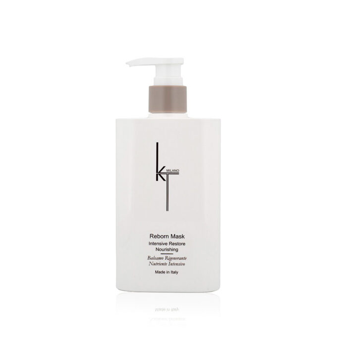 Увлажняющая маска для волос KT Milano REBORN Reborn Mask — интенсивно питательная маска для волос, которая восстанавливает структуру сухих, поврежденных и безжизненных волос, не утяжеляя их.